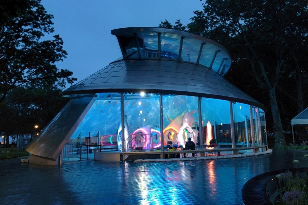 Seaglass Carousel, Turntables and Building - Battery Park